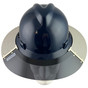 MSA Full Brim V-Guard Hard Hat with Sun Shield - Navy Blue 
