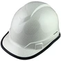Pyramex Ridgeline Vented Cap Style Hard Hat with Shiny White Graphite Pattern with Protective Edge