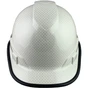 Pyramex Ridgeline Vented Cap Style Hard Hat with Shiny White Graphite Pattern with Protective Edge