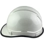 Pyramex Ridgeline Vented Cap Style Hard Hat with Shiny White Graphite Pattern with Protective Edge