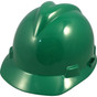 MSA Cap Style Small Hard Hats with Fas-Trac Suspensions Green - Oblique View