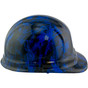 Blue Flames Design Cap Style Hydro Dipped Hard Hats - Right View