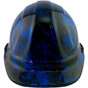 Blue Flames Design Cap Style Hydro Dipped Hard Hats - Front View
