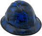 Blue Flames Style Full Brim Hydro Dipped Hard Hats 