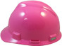 MSA Cap Style SMALL Hard Hats with Staz-On Suspensions Pink - Left Side View