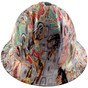 Vintage Pin Up Girls Style Full Brim Hydro Dipped Hard Hats - Front View