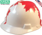 MSA Freedom Series Hard Hat with White Shell, Canadian Flag - Oblique View