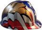 MSA USA Freedom Series Hard Hat with American Flag and 2 Eagles - Right Side View