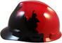 MSA Freedom Series Hard Hat with Black Shell, Canadian Flag - Left Side View