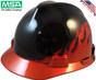 MSA Black Fire V-Gard Hard Hats with Staz On Suspension - Oblique View
