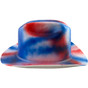 Outlaw Cowboy Hardhat with Ratchet Suspension Textured Patriotic Colors - Side View