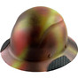 Actual Carbon Fiber Hard Hat - Full Brim Textured Paintball Camo - Oblique