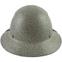 Actual Carbon Fiber Hard Hat - Full Brim Textured Stone - Back