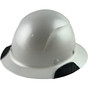 Actual Carbon Fiber Hard Hat - Full Brim Pearl White - Oblique