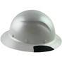 Actual Carbon Fiber Hard Hat - Full Brim Pearl White - Right