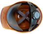MSA Skullgard  (LARGE SHELL) Cap Style Hard Hats with Ratchet Suspension - Green ~ Ratchet Suspension Detail