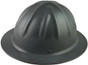 SkullBucket Aluminum Full Brim Hard Hats with Ratchet Suspensions - Textured Gun Metal - Oblique View