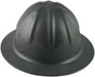 SkullBucket Aluminum Full Brim Hard Hats with Ratchet Suspensions - Textured Gun Metal - Front View