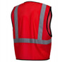 Pyramex NON-ANSI Mesh Safety Vests w/ Silver Stripes - Red