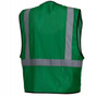 Pyramex NON-ANSI Mesh Safety Vests w/ Silver Stripes - Green