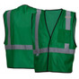 Pyramex NON-ANSI Mesh Safety Vests w/ Silver Stripes - Green