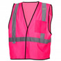 Pyramex NON-ANSI Mesh Safety Vests w/ Silver Stripes - Pink