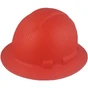 Pyramex Ridgeline Full Brim Style Hard Hat with Red Graphite Pattern Oblique View