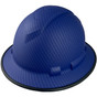 Pyramex Ridgeline Full Brim Style Hard Hat with Blue Graphite Pattern Oblique View