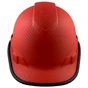 Pyramex Ridgeline Cap Style Hard Hat with Red Graphite Pattern - Front View