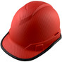 Pyramex Ridgeline Cap Style Hard Hat with Red Graphite Pattern - Oblique View