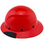 DAX Fiberglass Composite Hard Hat - Full Brim Factory Red 
Left Side View