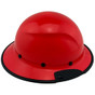 DAX Fiberglass Composite Hard Hat - Full Brim Factory Red with Edge 
Right Side View
