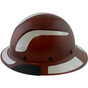 DAX Fiberglass Composite Hard Hat - Full Brim Natural Tan with Reflective White Decal Kit Applied