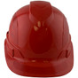 Pyramex Ridgeline Cap Style Hard Hats Red with Red Reflective Decals Applied