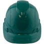Pyramex Ridgeline Cap Style Hard Hats Green with Green Reflective Decals Applied