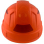 Pyramex Ridgeline Cap Style Hard Hats Orange with Red Reflective Decals Applied