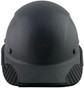 DAX Carbon Fiber Hard Hat - Cap Style Textured Gunmetal Gray with Protective Edge
