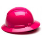 Pyramex Full Brim RIDGELINE Hard Hat Pink 4 Point Suspensions - Left View