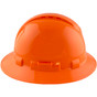 Pyramex Ridgeline Vented Hi-Viz Orange Full Brim Style Hard Hat - 4 Point Suspensions