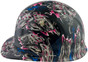Flaming Dice Pink Design Cap Style Hydro Dipped Hard Hats ~ Left View