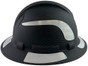 Pyramex Ridgeline Full Brim Style Hard Hat with Matte Black Pattern with White Decals - Right View