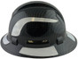 Pyramex Ridgeline Full Brim Style Hard Hat with Shiny Black Pattern with White Decals - Left View