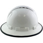 Pyramex Ridgeline Vented White Full Brim Style Hard Hat - 4 Point Suspensions