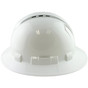 Pyramex Ridgeline Vented White Full Brim Style Hard Hat - 4 Point Suspensions