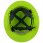 MSA V-Gard Full Brim Hard Hats with One-Touch Suspensions Hi-Viz Yellow Green - Inside View