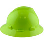 MSA V-Gard Full Brim Hard Hats with Staz-On Suspensions Hi-Viz Yellow Green - Right View