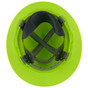 MSA V-Gard Full Brim Hard Hats with Staz-On Suspensions Hi-Viz Yellow Green - Inside View