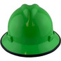 MSA V-Gard Full Brim Hard Hats with One-Touch Suspensions Lime Green - with Protective Edge