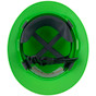 MSA V-Gard Full Brim Hard Hats with One-Touch Suspensions Lime Green - Inside View