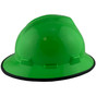 MSA V-Gard Full Brim Hard Hats with Staz-On Suspensions Lime Green - with Protective Edge